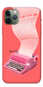 Чехол Розовая печатная машинка для iPhone 11 Pro