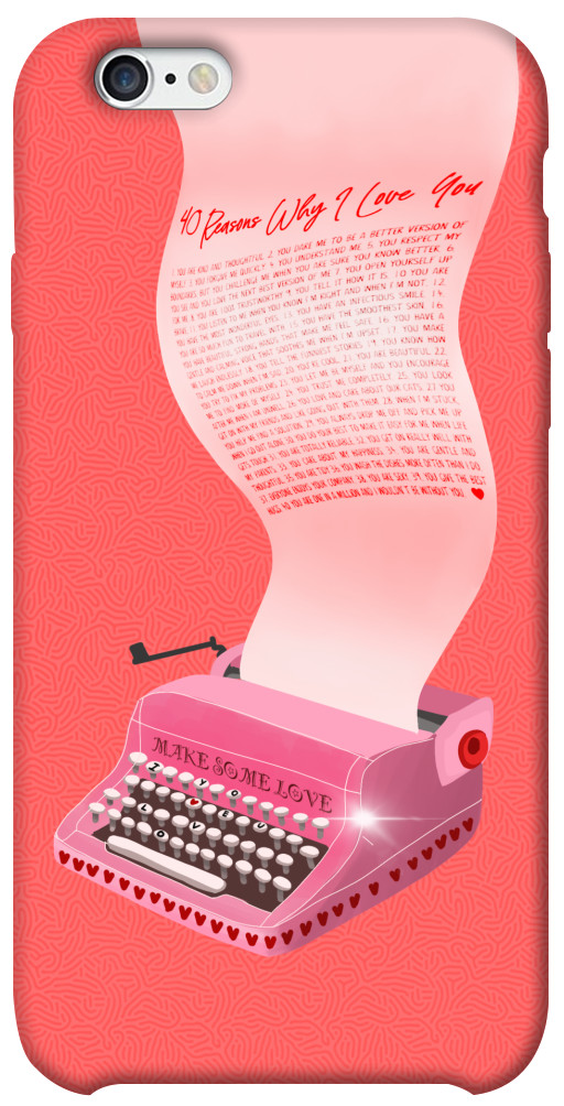 Чохол Рожева друкарська машинка для iPhone 6