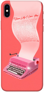 Чехол Розовая печатная машинка для iPhone XS Max