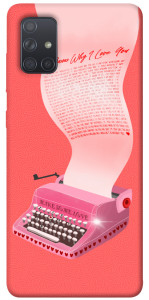 Чохол Рожева друкарська машинка для Galaxy A71 (2020)