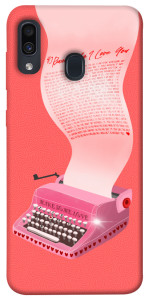 Чехол Розовая печатная машинка для Samsung Galaxy A30