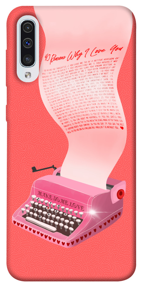 Чохол Рожева друкарська машинка для Galaxy A50 (2019)