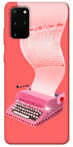 Чохол Рожева друкарська машинка для Galaxy S20 Plus (2020)