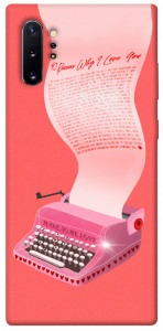 Чохол Рожева друкарська машинка для Galaxy Note 10+ (2019)