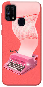 Чохол Рожева друкарська машинка для Galaxy M31 (2020)