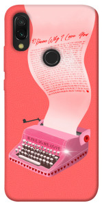 Чехол Розовая печатная машинка для Xiaomi Redmi 7