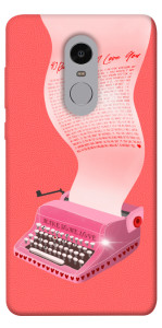 Чехол Розовая печатная машинка для Xiaomi Redmi Note 4X