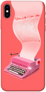 Чохол Рожева друкарська машинка для iPhone XS