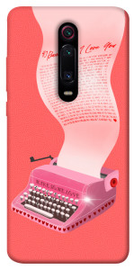 Чехол Розовая печатная машинка для Xiaomi Mi 9T Pro