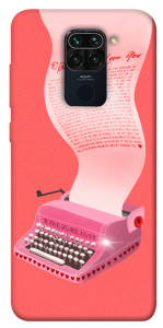 Чехол Розовая печатная машинка для Xiaomi Redmi 10X