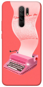 Чохол Рожева друкарська машинка для Xiaomi Redmi 9