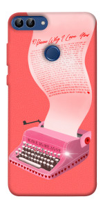 Чехол Розовая печатная машинка для Huawei Enjoy 7S