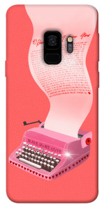Чехол Розовая печатная машинка для Galaxy S9