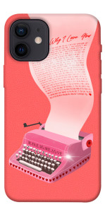 Чехол Розовая печатная машинка для iPhone 12 mini