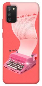 Чехол Розовая печатная машинка для Galaxy A02s