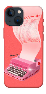 Чехол Розовая печатная машинка для iPhone 13 mini