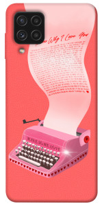 Чехол Розовая печатная машинка для Galaxy A22 4G