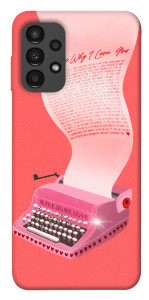 Чехол Розовая печатная машинка для Galaxy A13 4G