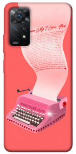 Чехол Розовая печатная машинка для Xiaomi Redmi Note 11 Pro 5G