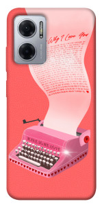 Чехол Розовая печатная машинка для Xiaomi Redmi Note 11E