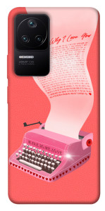Чехол Розовая печатная машинка для Xiaomi Poco F4 5G