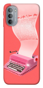 Чехол Розовая печатная машинка для Motorola Moto G31