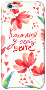 Чехол Кохання у серці цвіте для iPhone 6 (4.7'')