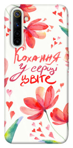 Чехол Кохання у серці цвіте для Realme 6