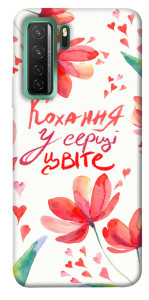 Чехол Кохання у серці цвіте для Huawei nova 7 SE