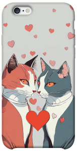 Чехол Коты и сердце для iPhone 6 (4.7'')