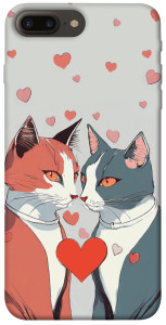Чехол Коты и сердце для iPhone 8 plus (5.5")