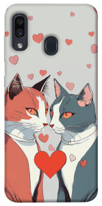 Чехол Коты и сердце для Samsung Galaxy A30