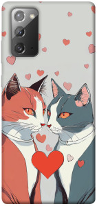 Чехол Коты и сердце для Galaxy Note 20
