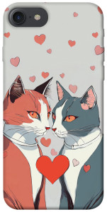 Чехол Коты и сердце для iPhone 7 (4.7'')