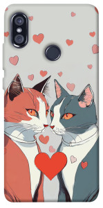 Чехол Коты и сердце для Xiaomi Redmi Note 5 (DC)