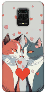 Чехол Коты и сердце для Xiaomi Redmi Note 9 Pro Max