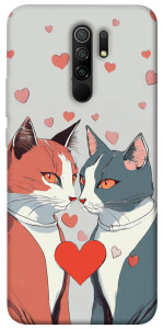 Чехол Коты и сердце для Xiaomi Redmi 9