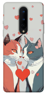 Чехол Коты и сердце для OnePlus 8