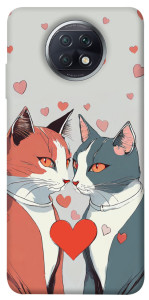 Чехол Коты и сердце для Xiaomi Redmi Note 9T