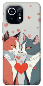Чехол Коты и сердце для Xiaomi Mi 11