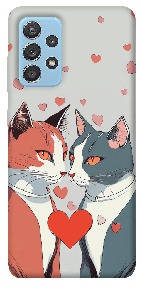 Чохол Коти та серце для Galaxy A52