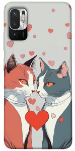 Чехол Коты и сердце для Xiaomi Redmi Note 10 5G
