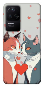 Чехол Коты и сердце для Xiaomi Poco F4 5G