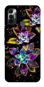 Чохол Flowers on black для TECNO Spark 7