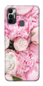 Чехол Pink peonies для TECNO Spark 7