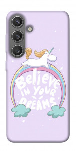 Чохол Believe in your dreams unicorn для Galaxy S24