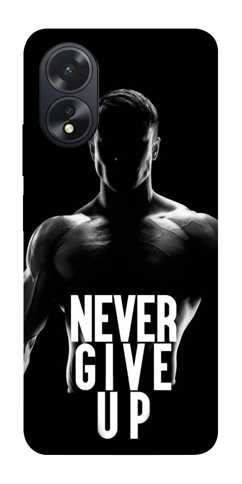 Чехол Never give up для Oppo A38