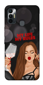 Чохол My life my rules для TECNO Spark 7