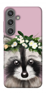 Чохол Raccoon in flowers для Galaxy S24