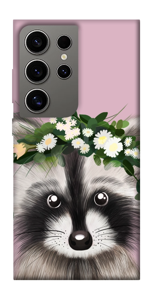 Чохол Raccoon in flowers для Galaxy S24 Ultra